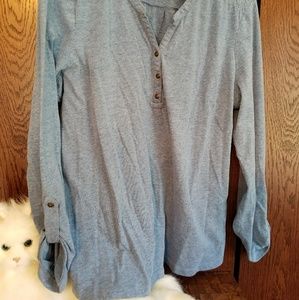 Basic Editions blue long sleeve top